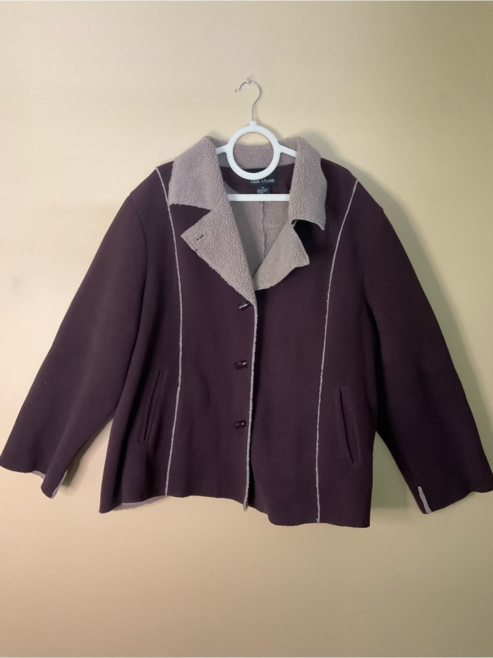 FUDA Studio Plus Cozy Teddy Lined Jacket
